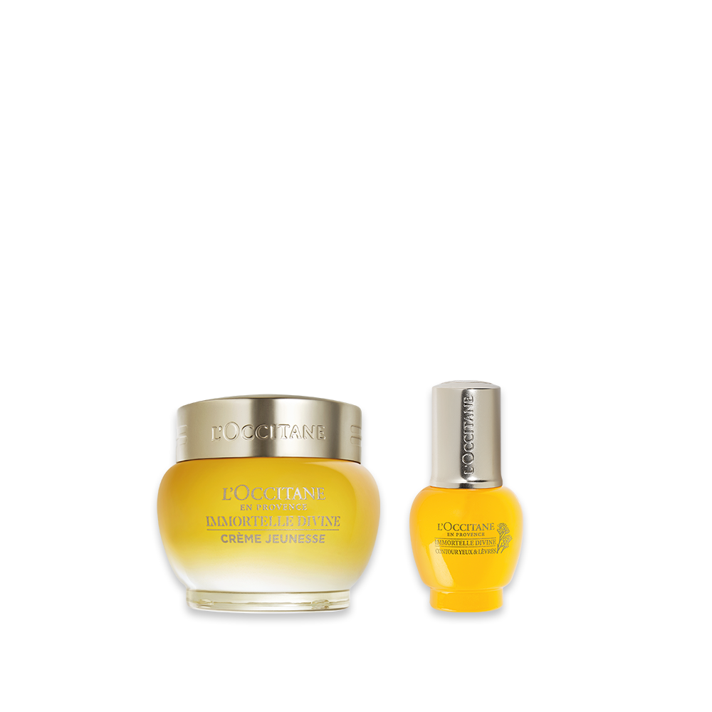 Duo Facial Antissinais Rosto e Olhos com Immortelle Divine